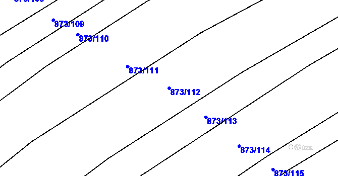 Parcela st. 873/112 v KÚ Kuchařovice, Katastrální mapa