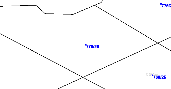 Parcela st. 778/29 v KÚ Kuklík, Katastrální mapa