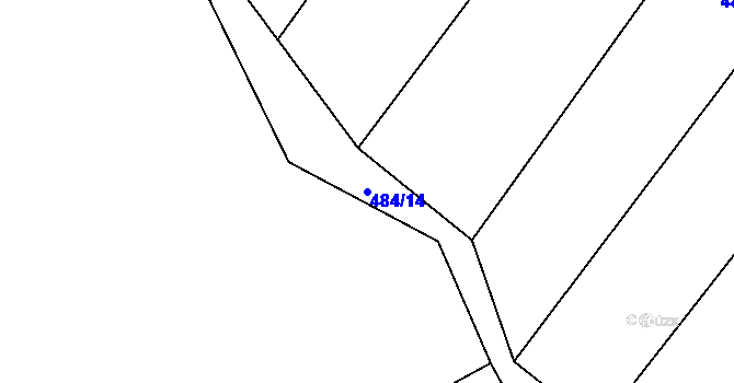 Parcela st. 484/14 v KÚ Kuklík, Katastrální mapa
