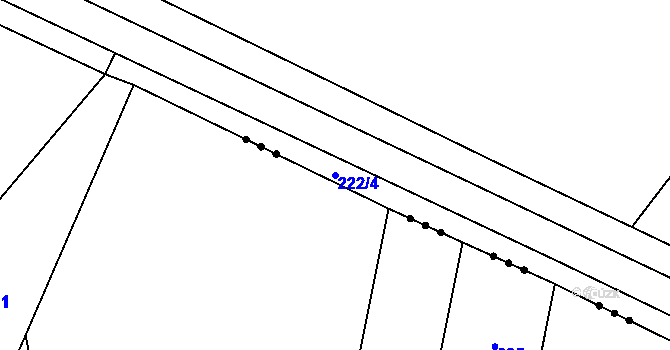 Parcela st. 222/4 v KÚ Stanovice u Kuksu, Katastrální mapa