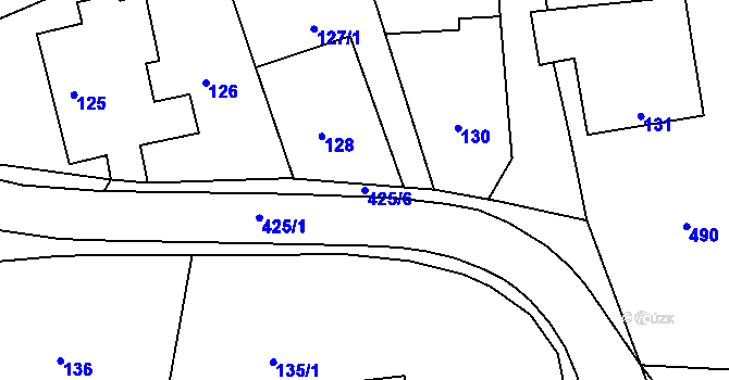 Parcela st. 425/6 v KÚ Kunčice, Katastrální mapa
