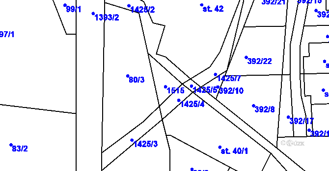 Parcela st. 40/2 v KÚ Kunčice pod Králickým Sněžníkem, Katastrální mapa