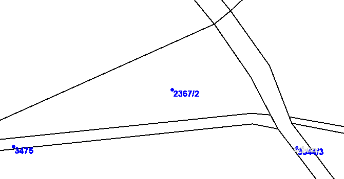Parcela st. 2367/2 v KÚ Kunčice pod Ondřejníkem, Katastrální mapa