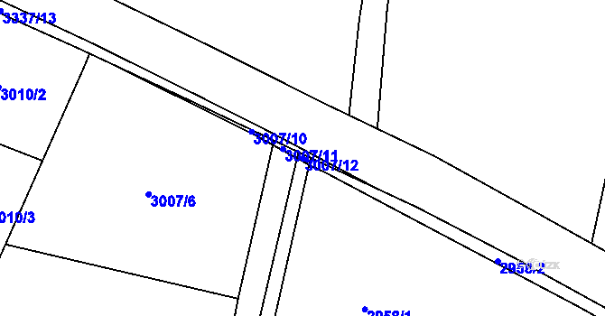 Parcela st. 3007/12 v KÚ Kunčice pod Ondřejníkem, Katastrální mapa