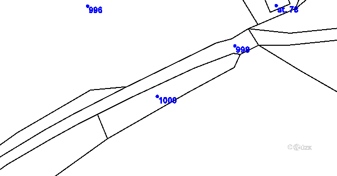 Parcela st. 298/2 v KÚ Kuní, Katastrální mapa