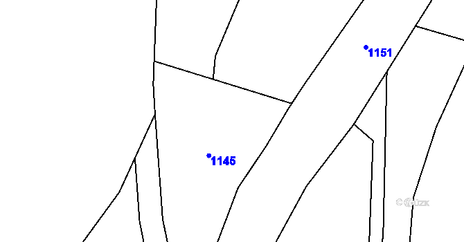 Parcela st. 765/2 v KÚ Kuní, Katastrální mapa