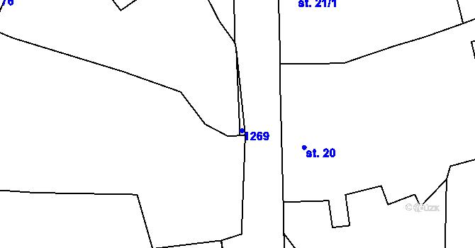 Parcela st. 4/2 v KÚ Kuní, Katastrální mapa