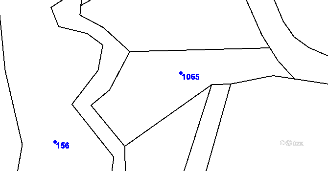 Parcela st. 383/3 v KÚ Kuní, Katastrální mapa