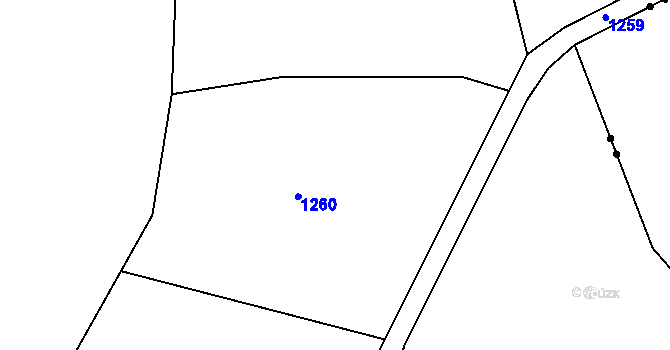 Parcela st. 732 v KÚ Kuní, Katastrální mapa