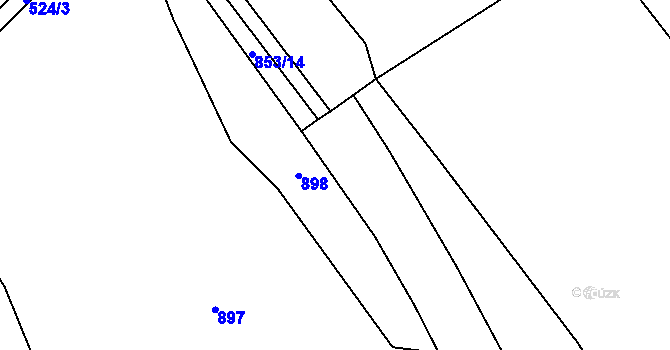 Parcela st. 853/21 v KÚ Kuní, Katastrální mapa