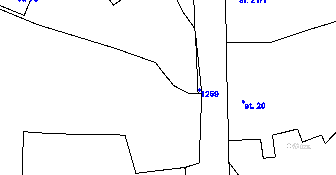 Parcela st. 867 v KÚ Kuní, Katastrální mapa