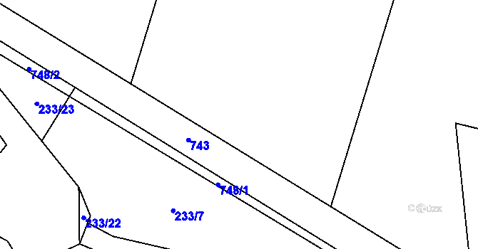 Parcela st. 236/4 v KÚ Kunice, Katastrální mapa