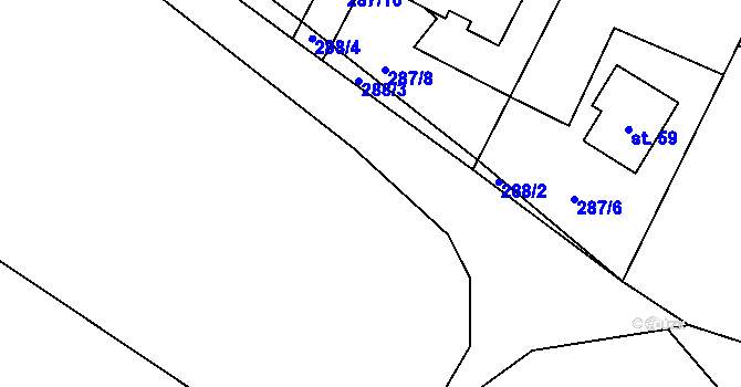 Parcela st. 662/3 v KÚ Kunice, Katastrální mapa