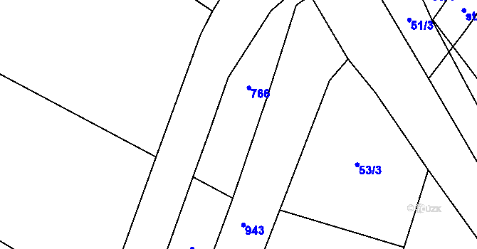 Parcela st. 662/6 v KÚ Kunice, Katastrální mapa