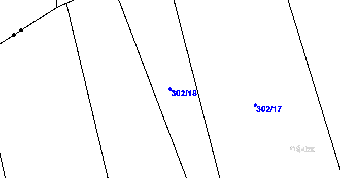 Parcela st. 302/18 v KÚ Chvalšovice u Čachrova, Katastrální mapa