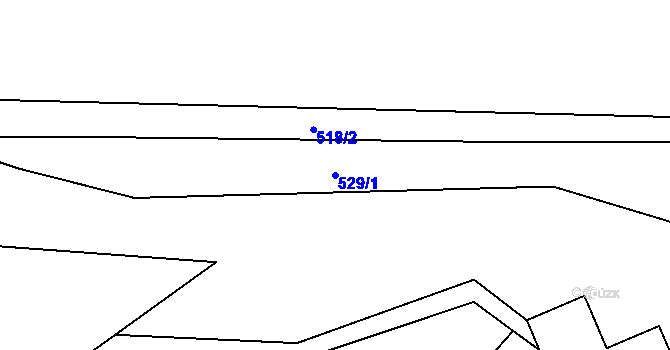 Parcela st. 529/1 v KÚ Chvalšovice u Čachrova, Katastrální mapa