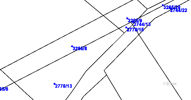 Parcela st. 2778/14 v KÚ Kuňovice, Katastrální mapa