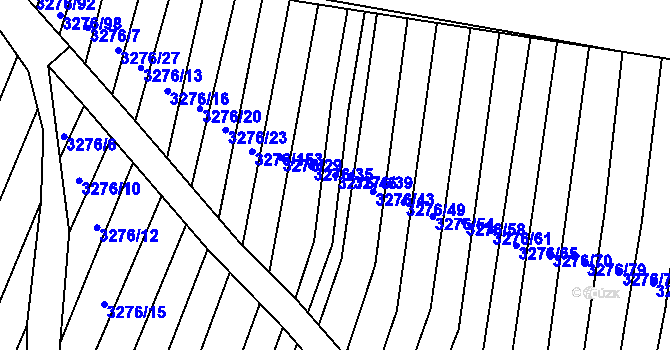 Parcela st. 3276/46 v KÚ Kunovice u Uherského Hradiště, Katastrální mapa