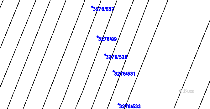 Parcela st. 3276/528 v KÚ Kunovice u Uherského Hradiště, Katastrální mapa