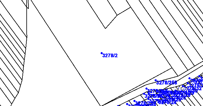 Parcela st. 3278/2 v KÚ Kunovice u Uherského Hradiště, Katastrální mapa