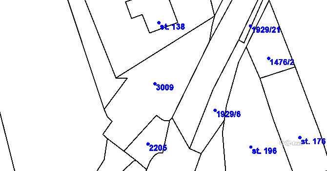 Parcela st. 107/6 v KÚ Kunovice, Katastrální mapa