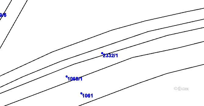 Parcela st. 2332/1 v KÚ Kunovice, Katastrální mapa