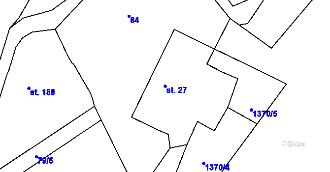 Parcela st. 27 v KÚ Kunratice u Frýdlantu, Katastrální mapa