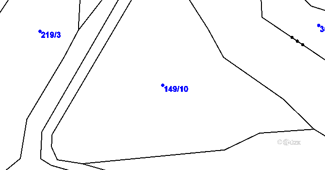 Parcela st. 149/10 v KÚ Kunratice u Frýdlantu, Katastrální mapa
