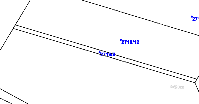 Parcela st. 2719/9 v KÚ Kunratice u Cvikova, Katastrální mapa