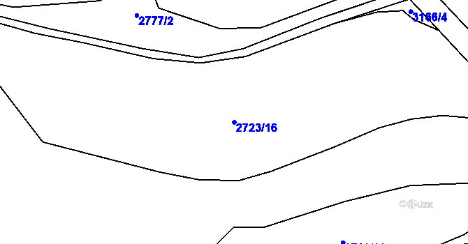 Parcela st. 2723/16 v KÚ Kunratice u Cvikova, Katastrální mapa