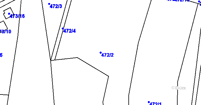 Parcela st. 472/2 v KÚ Kunštát na Moravě, Katastrální mapa