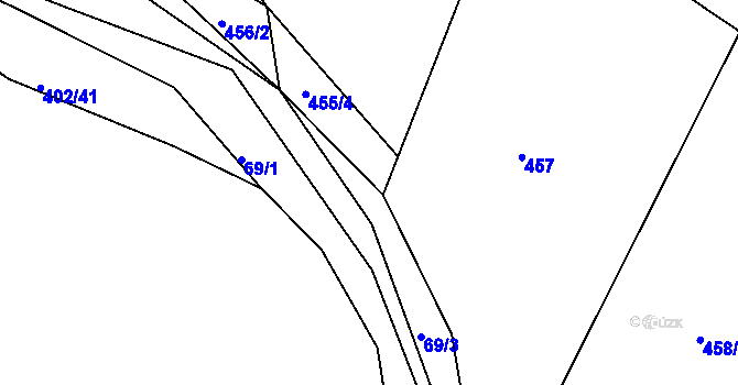 Parcela st. 69/4 v KÚ Sychotín, Katastrální mapa