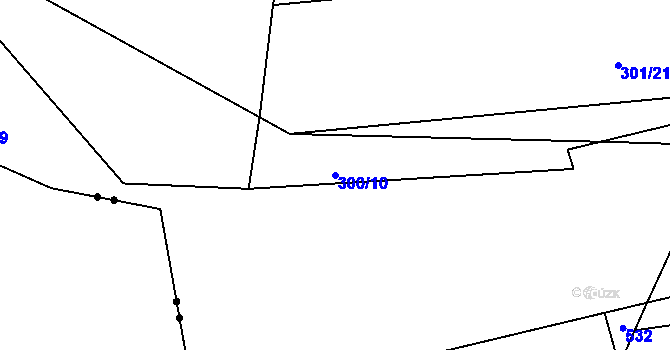Parcela st. 300/10 v KÚ Sychotín, Katastrální mapa