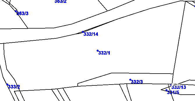 Parcela st. 332/1 v KÚ Sychotín, Katastrální mapa