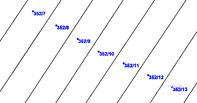 Parcela st. 352/10 v KÚ Sychotín, Katastrální mapa