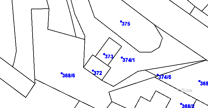 Parcela st. 373 v KÚ Sychotín, Katastrální mapa