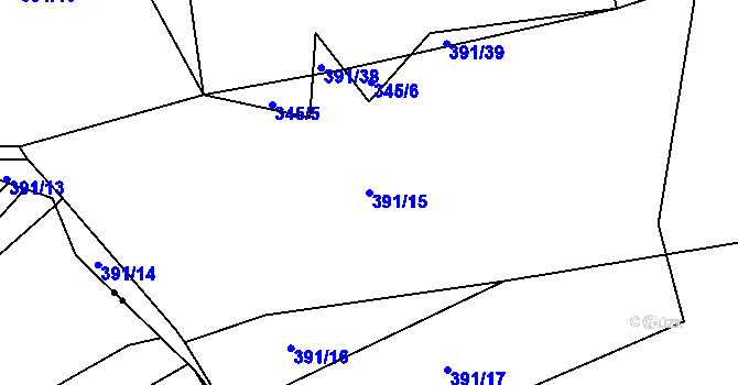 Parcela st. 391/15 v KÚ Sychotín, Katastrální mapa