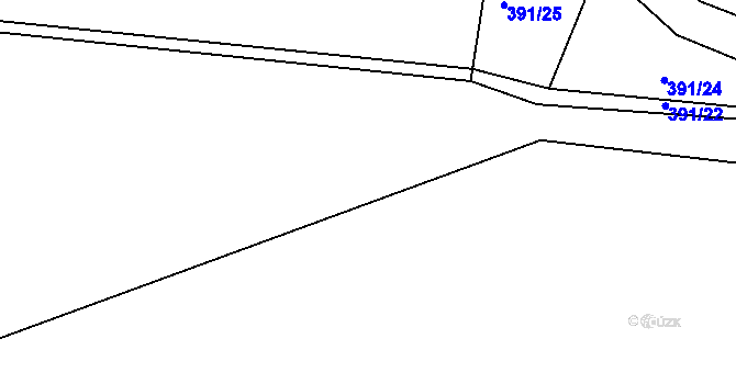 Parcela st. 391/20 v KÚ Sychotín, Katastrální mapa