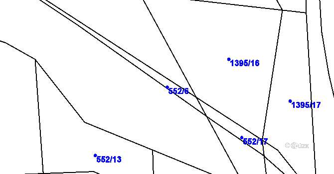 Parcela st. 552/6 v KÚ Sychotín, Katastrální mapa