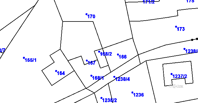 Parcela st. 168/2 v KÚ Sychotín, Katastrální mapa