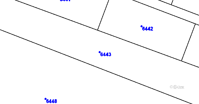 Parcela st. 6443 v KÚ Kunvald, Katastrální mapa