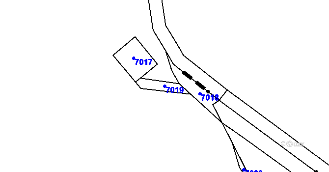 Parcela st. 7019 v KÚ Kunvald, Katastrální mapa