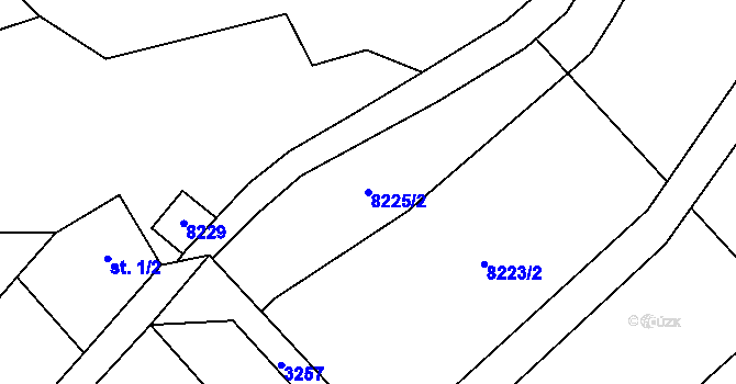 Parcela st. 8225/2 v KÚ Kunvald, Katastrální mapa