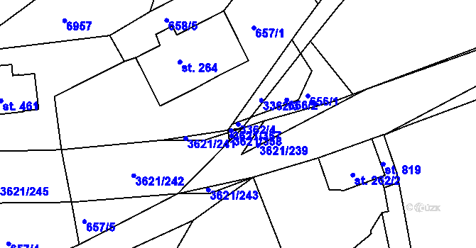 Parcela st. 3362/4 v KÚ Kunvald, Katastrální mapa