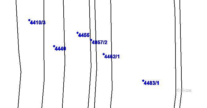 Parcela st. 4462/1 v KÚ Kunžak, Katastrální mapa