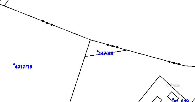Parcela st. 4473/4 v KÚ Kunžak, Katastrální mapa