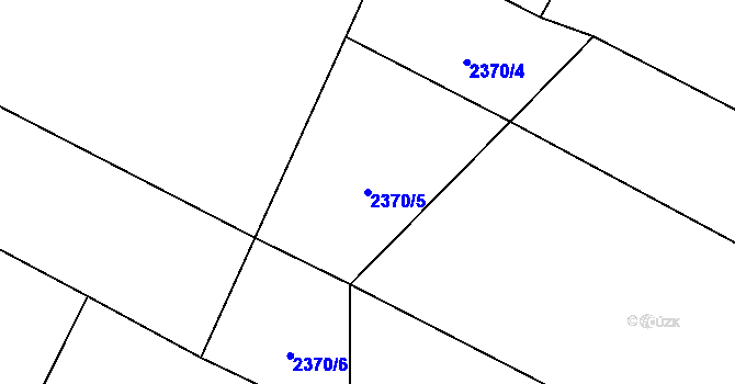 Parcela st. 2370/5 v KÚ Kunžak, Katastrální mapa