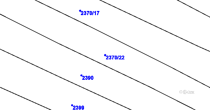 Parcela st. 2370/22 v KÚ Kunžak, Katastrální mapa