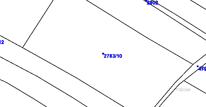 Parcela st. 2783/10 v KÚ Kunžak, Katastrální mapa