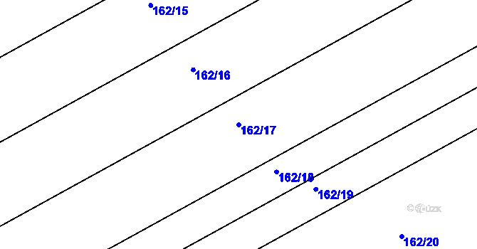 Parcela st. 162/17 v KÚ Kupařovice, Katastrální mapa